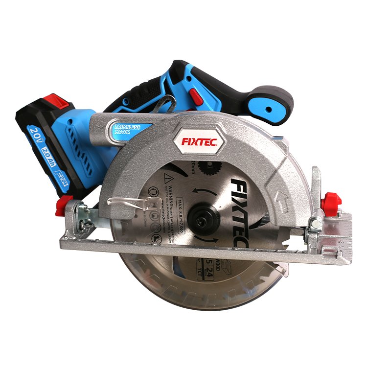 Scie circulaire FIXTEC 20V Brushless : Puissance sans fil pour vos découpes bois.